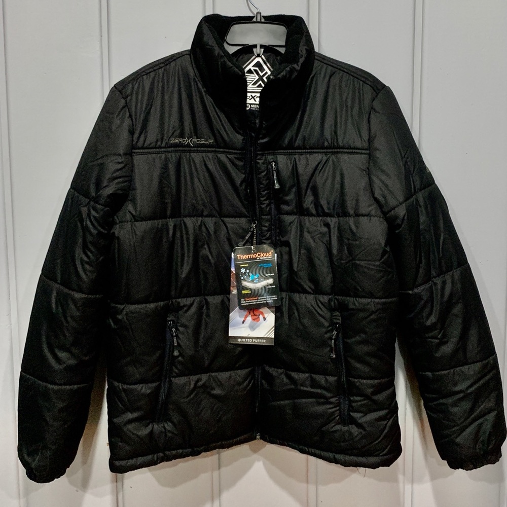 New Men’s ZeroXposur Puffer Black Coat Size Medium